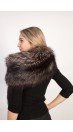 Silver fox fur scarf-collar